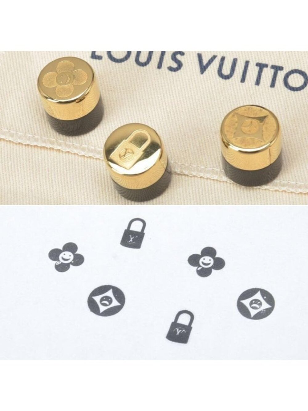 Louis Vuitton Tampon Uncle Keith Stamp with 3 Monogram Flowers - Picture 10 of 10